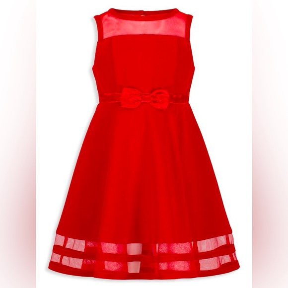 Calvin Klein Toddler Girl Illusion Fit & Flare Dress NWT - Picture 1 of 7